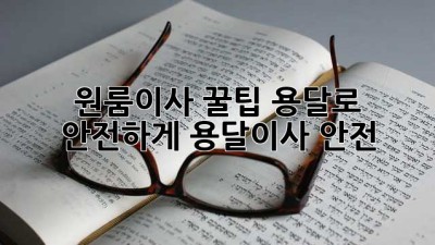 원룸이사 꿀팁🍯 용달로 안전하게! [용달이사 안전]