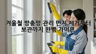 겨울철 방충망 관리, 먼지 제거부터 보관까지 완벽 가이드!